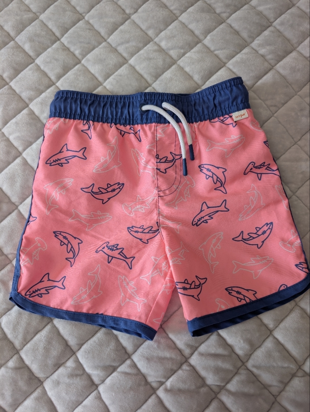 Cat & Jack Toddler Boys Swim Trunks, Shark Theme, Size 3T